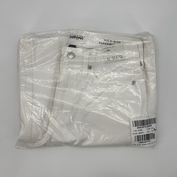 J. Crew High-rise superwide-leg‎ jean in white size 26 NWT BX951 - Picture 11 of 12